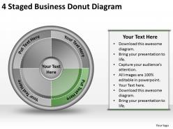 1814 business ppt diagram 4 staged business donut diagram powerpoint template