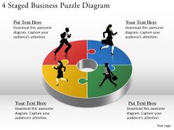 1814 Business Ppt Diagram 4 Staged Business Puzzle Diagram Powerpoint Template