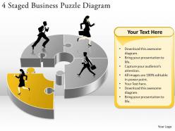 1814 business ppt diagram 4 staged business puzzle diagram powerpoint template