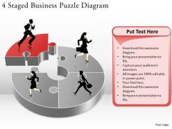 1814 business ppt diagram 4 staged business puzzle diagram powerpoint template