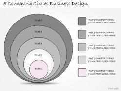 1814 business ppt diagram 5 concentric circles business design powerpoint template