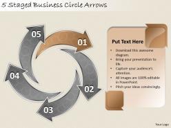 1814 business ppt diagram 5 staged business circle arrows powerpoint template