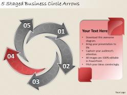 1814 business ppt diagram 5 staged business circle arrows powerpoint template
