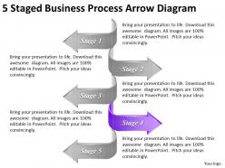 1814 business ppt diagram 5 staged business process arrow diagram powerpoint template