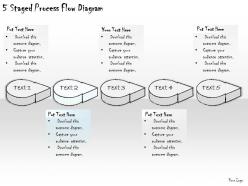 1814 business ppt diagram 5 staged process flow diagram powerpoint template
