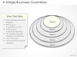 1814 business ppt diagram 5 stages business illustration powerpoint template