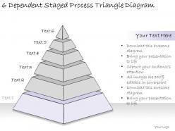 1814 business ppt diagram 6 dependent staged process triangle diagram powerpoint template