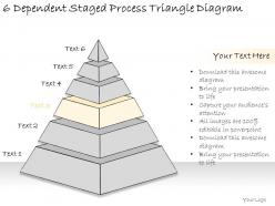 1814 business ppt diagram 6 dependent staged process triangle diagram powerpoint template