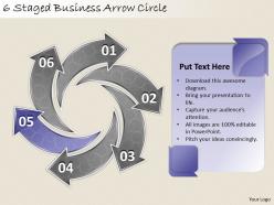 1814 business ppt diagram 6 staged business arrow circle powerpoint template