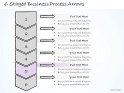 1814 business ppt diagram 6 staged business process arrows powerpoint template