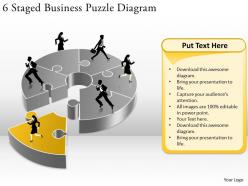 1814 business ppt diagram 6 staged business puzzle diagram powerpoint template
