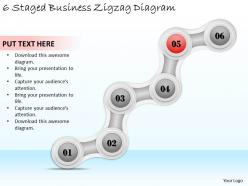 1814 business ppt diagram 6 staged business zigzag diagram powerpoint template