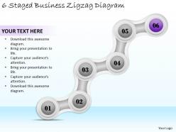 1814 business ppt diagram 6 staged business zigzag diagram powerpoint template