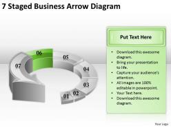 1814 business ppt diagram 7 staged business arrow diagram powerpoint template