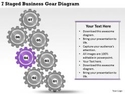 1814 business ppt diagram 7 staged business gear diagram powerpoint template