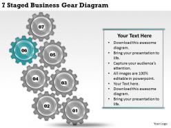 44431596 style variety 1 gears 7 piece powerpoint presentation diagram infographic slide