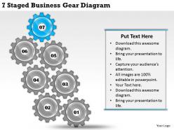 44431596 style variety 1 gears 7 piece powerpoint presentation diagram infographic slide