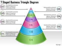 1814 business ppt diagram 7 staged business triangle diagram powerpoint template