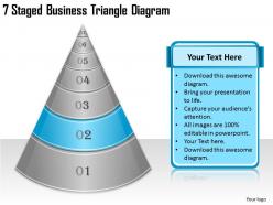 1814 business ppt diagram 7 staged business triangle diagram powerpoint template