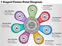 1814 Business Ppt Diagram 7 Staged Flower Petal Diagram Powerpoint Template