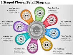 1814 Business Ppt Diagram 8 Staged Flower Petal Diagram Powerpoint Template
