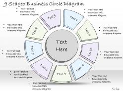 1814 business ppt diagram 9 staged business circle diagram powerpoint template