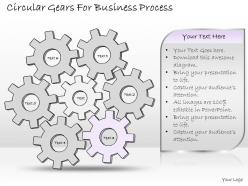 1814 business ppt diagram circular gears for business process powerpoint template