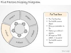 1814 business ppt diagram five factors display diagram powerpoint template
