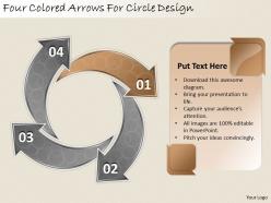 1814 business ppt diagram four colored arrows for circle design powerpoint template