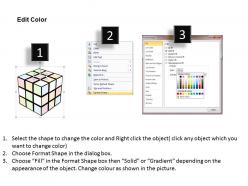 1814 business ppt diagram graphic of rubik cube for process flow powerpoint template