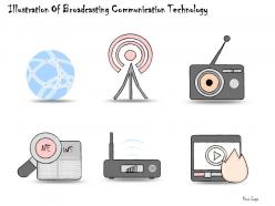 1814 Business Ppt Diagram Illustration Of Broadcasting Communication Technology Powerpoint Template