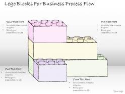 1814 business ppt diagram lego blocks for business process flow powerpoint template