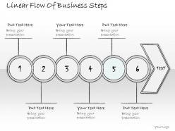 1814 business ppt diagram linear flow of business steps powerpoint template