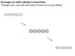 1814 business ppt diagram linear timeline diagram for process flow powerpoint template