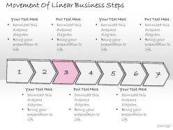 1814 business ppt diagram movement of linear business steps powerpoint template
