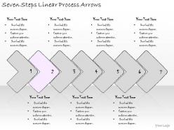 1814 business ppt diagram seven steps linear process arrows powerpoint template
