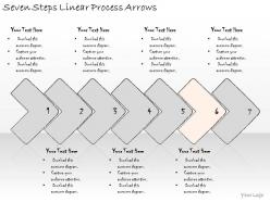 1814 business ppt diagram seven steps linear process arrows powerpoint template