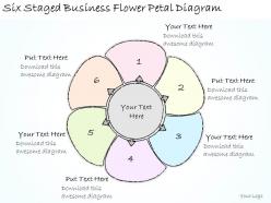 1814 Business Ppt Diagram Six Staged Business Flower Petal Diagram Powerpoint Template