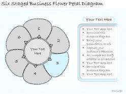 1814 business ppt diagram six staged business flower petal diagram powerpoint template