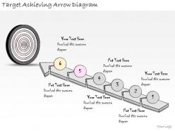 1814 business ppt diagram target achieving arrow diagram powerpoint template