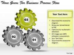 1814 business ppt diagram three gears for business process flow powerpoint template