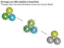 1814 business ppt diagram three gears for business process flow powerpoint template