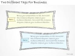 1814 business ppt diagram two different tags for business powerpoint template
