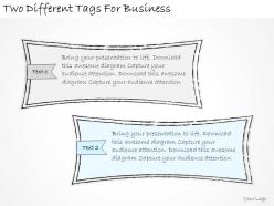 1814 business ppt diagram two different tags for business powerpoint template