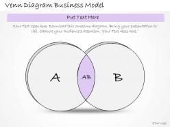 1814 business ppt diagram venn diagram business model powerpoint template