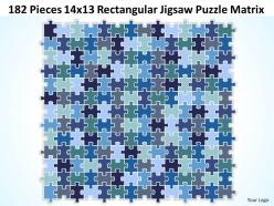 182 pieces 14x13 rectangular jigsaw puzzle matrix powerpoint templates 0812