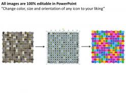 196 pieces 14x14 rectangular jigsaw puzzle matrix powerpoint templates 0812
