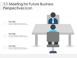 1 1 meeting for future business perspectives icon