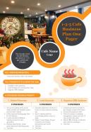1 3 5 cafe business plan one pager presentation report infographic ppt pdf document
