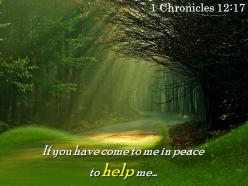 1 chronicles 12 17 if you have come to me powerpoint church sermon